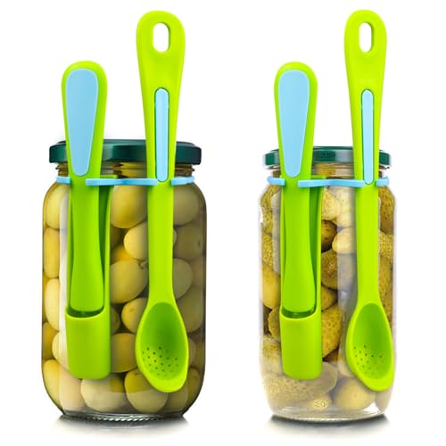 2 Pack Olive Spoon & Pickle Fork Grabber Tool