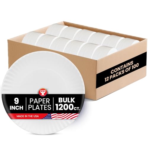 Bulk Paper Plates 9 (1,200-Pk / 9-Inch)