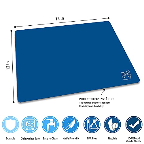 Plastic Cutting Boards for Kitchen (Blue1)