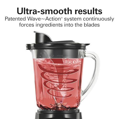 Power Elite Blender For Smoothies With Wave Action System (Black / 40 Oz. Glass Jar (Pack of 1))