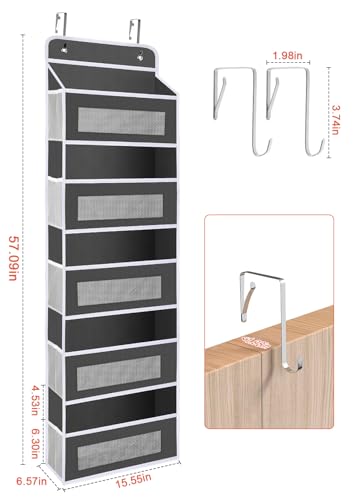 Over The Door Organizer Storage (Darkgrey / 1 Pack)