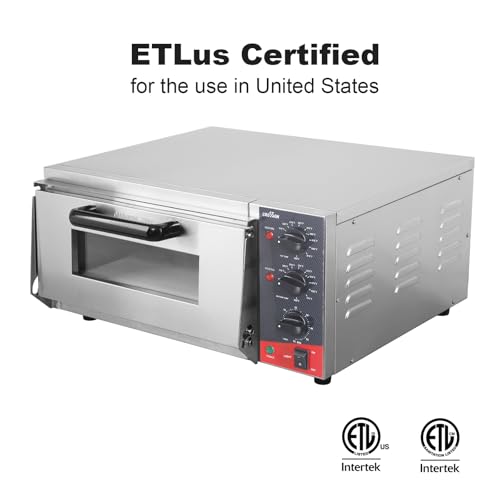 ETL listed Commercial 16 inch Countertop Electric Pizza Oven with pizza stone