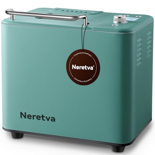 20-in-1 2LB Bread Maker Metal Bread Machine with Dual Heater, Green (Green)