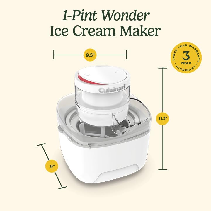 1 pt Wonder Ice Cream Maker (White / 1 Pint)