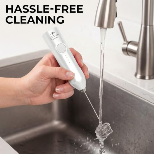 Rechargeable Milk Frother Handheld (ZK Dynamic Tornado White / Rechargeable Z1 Motor Max)