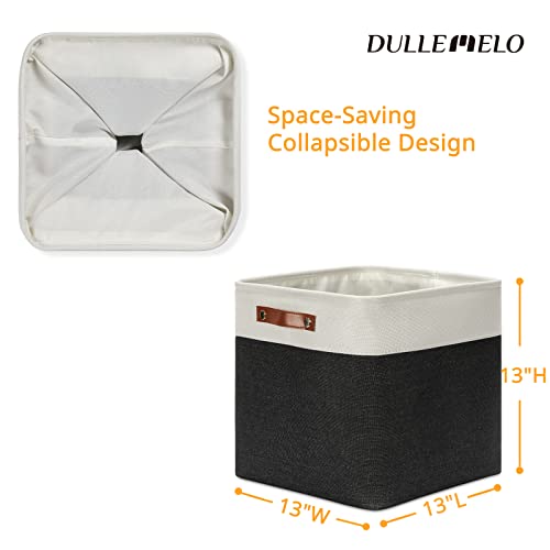 Storage Baskets (White&Black / L-13"x 13"x 13")