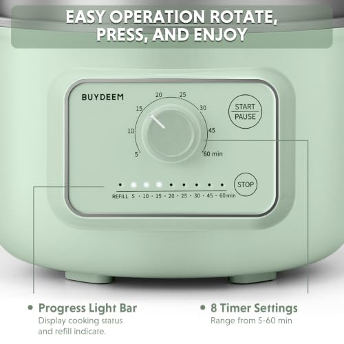 G32 1.6Qt Electric Food Steamer (Cozy Greenish)