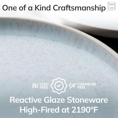 16 Piece Stoneware Dinnerware Set for 4 (Light / Beige Blue / Set for 4 (16pcs))