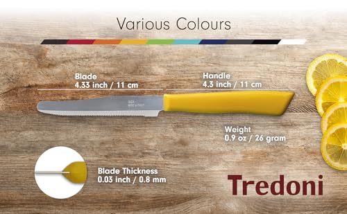 6 kitchen Knives Set (Red)