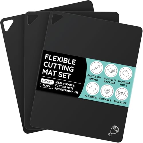 Cutting Board Alternative for Kitchen (Charcoal Black / 15"L x 12"W)