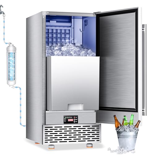 Commercial Under Counter Ice Maker 100LBS (100Lbs/Day / Freestanding Ice Maker)