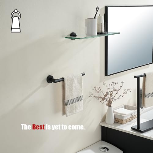 Hand Towel Holder Towel Ring Black (9 Inch / Matte Black)