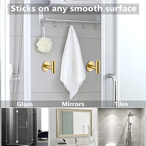 Adhesive Hooks Towel Hooks for Bathroom (2 Count)