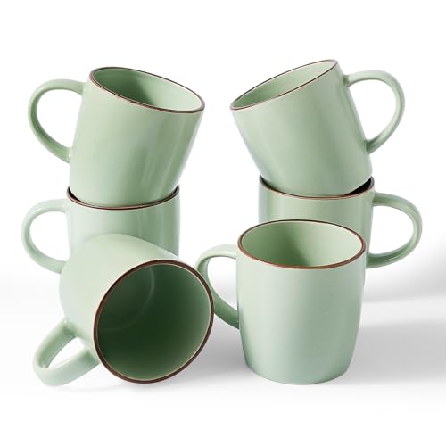 Mercury Coffee Mugs 13 oz (Mercury-Light Green / 6 Count (Pack of 1))