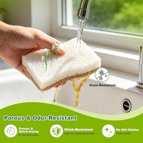 Kitchen Dish Sponges (Brown-s Shape)