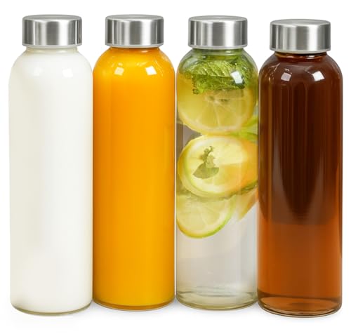 Clear Glass Bottles with Lids