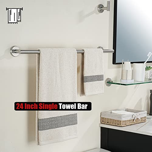 Bath Towel Bar (Brushed / 27 Inch (2 Pack))