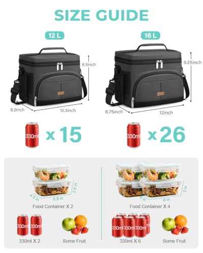 Lunch Box for Men Women Insulated Lunch Tote Cooler Bag Lunchbox