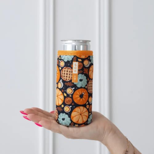 CanSok Sleeve for Beer & Soda Insulated Neoprene Cover (Give Thanks / 12oz Can Sleeve)