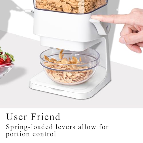 Cereal Dispenser Countertop (5L, White, 2Pc / 5L)