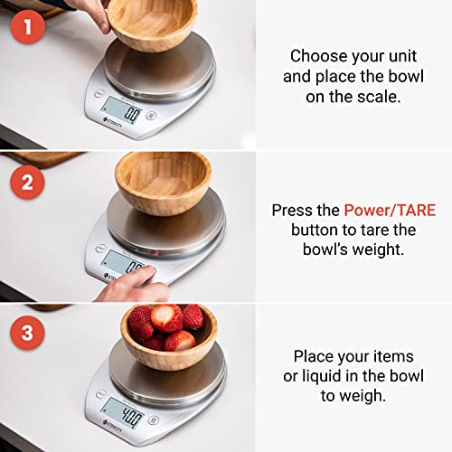 0.1g Food Kitchen Scale (Arctic Sliver / 11lb / 11lb)