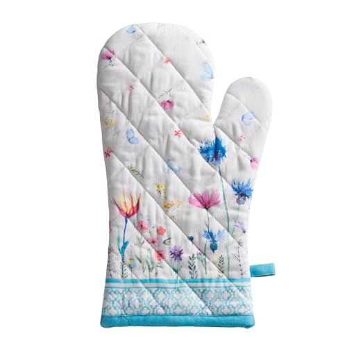 Maison d'Hermine Oven Gloves 100% Cotton Oven Mitt (080 - Flower in the Field / 7.5" x 13" (Oven Mitt))