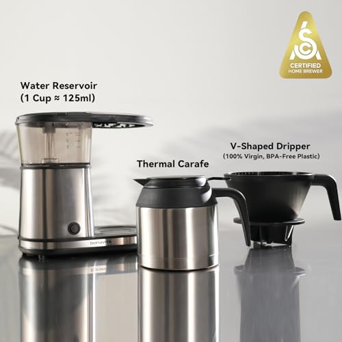 5 Cup Drip Coffee Maker Machine (Black, Silver)