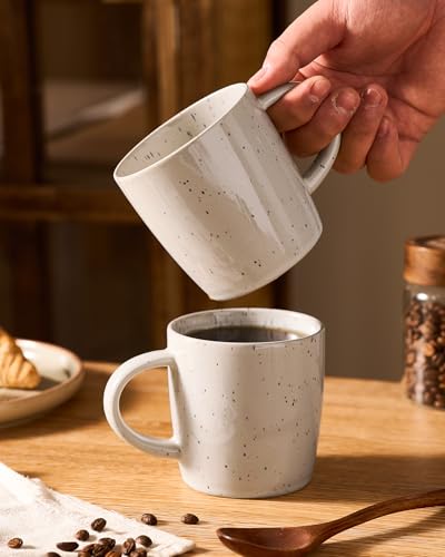 Coffee Mugs Set of 6 (Meteor-Creamy White / 6 Count (Pack of 1))