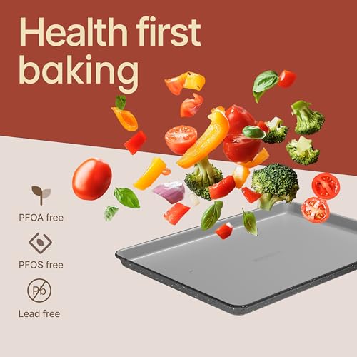 Bakken 8 Piece Stackable Bakeware Set (Gray Marble / Pack of 8)