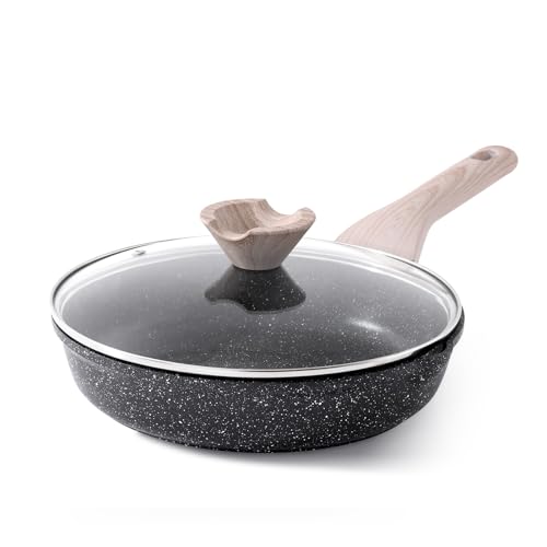 Non Stick Frying Pan Skillet with Lid (Classic Granite / 9.5 Inch)