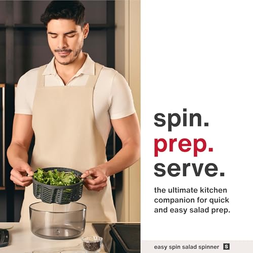 Easy Spin Salad Spinner (Grey Easy Spin / Small)