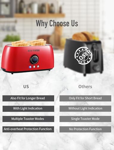 Toaster 4 Slice (Red)