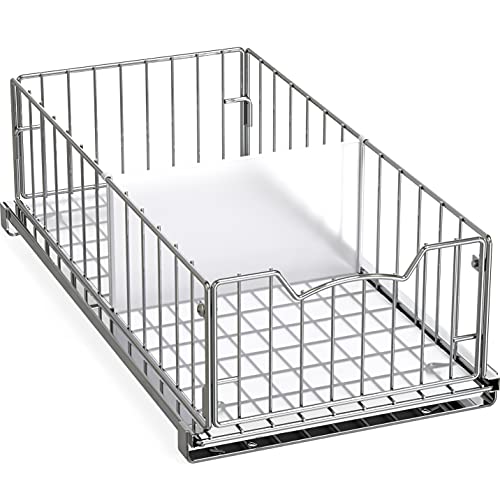Pull Out Cabinet Sliding Basket (Chrome)
