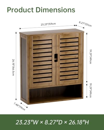 Bathroom Cabinet Wall Mounted (Walnut)