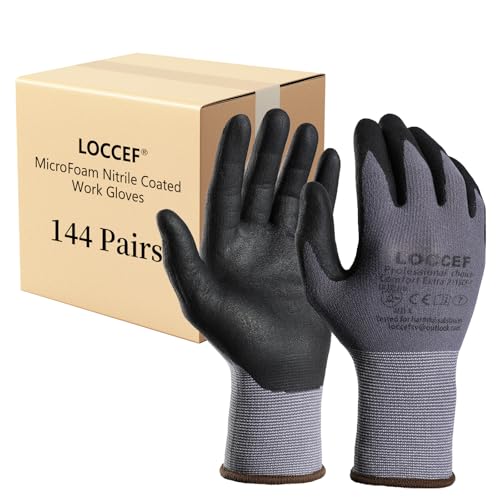 Safety Work Gloves MicroFoam Nitrile Coated (144pairs-grey)