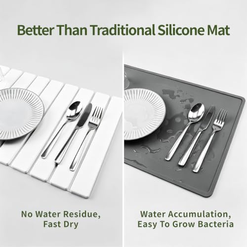 Large Stone Diatomaceous Dish Drying Mat (23.6 inches x 15.4 inches)