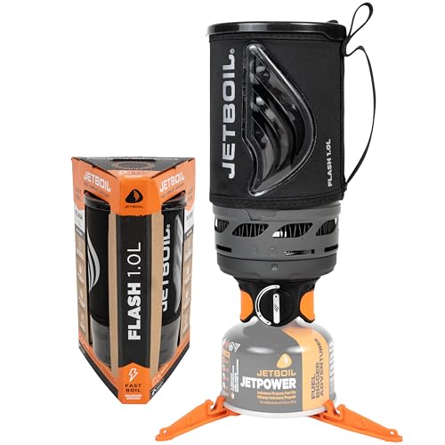 Flash 1.0L Portable Fast Boil Stove for Camping and Backpacking with 1 (Carbon / 1 Liter)