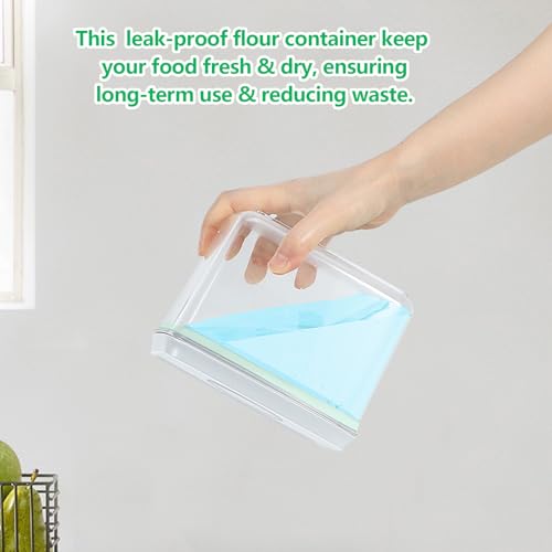3 Pack Pasta Sugar Storage Containers with Pop (1.26+2.11+3.48Qt-Rectangle)