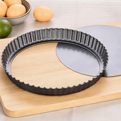 9 Inch Tart Pan with Removable Bottom (9 inch x 1.2 inch - 1 pack)