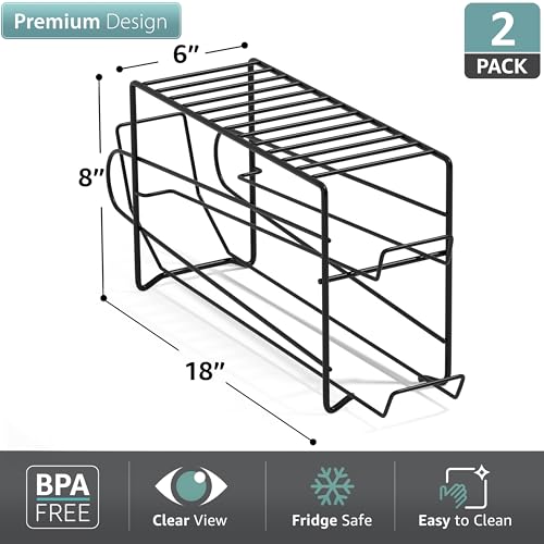 Soda Can Dispenser Rack for Fridge (12 Count)