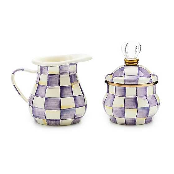 Creamer and Sugar (Violet Check)
