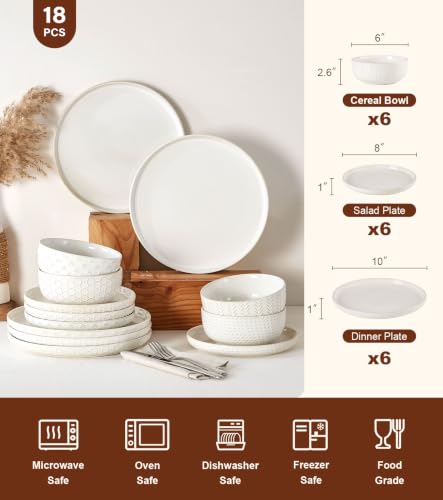 18 Piece Dinnerware Sets for 6 (Service for 6-18Pcs)