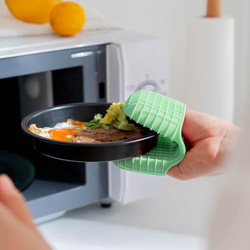Mini Silicone Oven Mitts Set (Green-square)