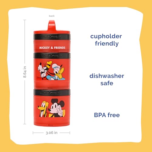 Mickey & Friends Snack Containers 3 Stackable Snack Cups Classic! (Disney / Classic)
