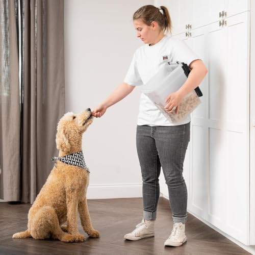 Dog Food Storage Container (10 lbs / Clear/Black)
