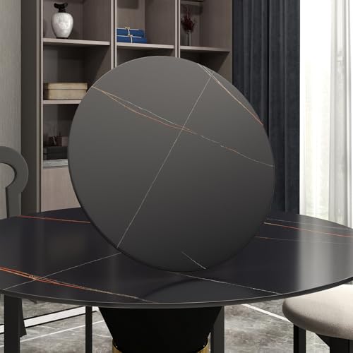31.5" Lazy Susan for Table Top Tempered Glass Rotating Serving Tray for Dining Table