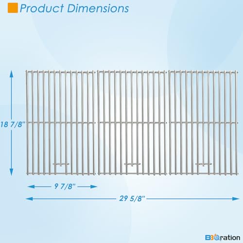 18 7 8" Grill Grates Replacement Parts for Kitchen Aid 720 (18 7/8" x 9 7/8"（720-0745）)