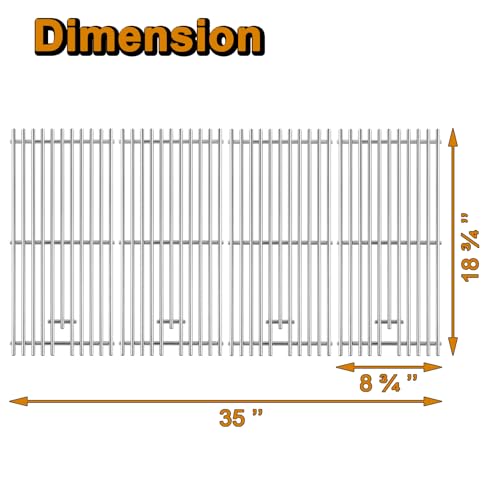740 0781 Grates Grill Replacement Parts for Kitchenaid 6 Burner Grill Parts 720 (18.75'' x 35'' 4 Pcs Grill Grates)