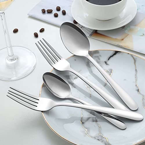 36 Pieces Teaspoons Set (36 Pcs 6.2'' Silver Teaspoons)