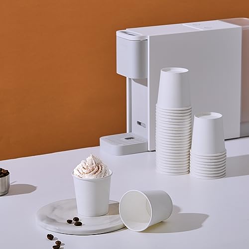 300Pack 4oz Disposable Paper Coffee Cups White Hot Coffee Cups (4oz)